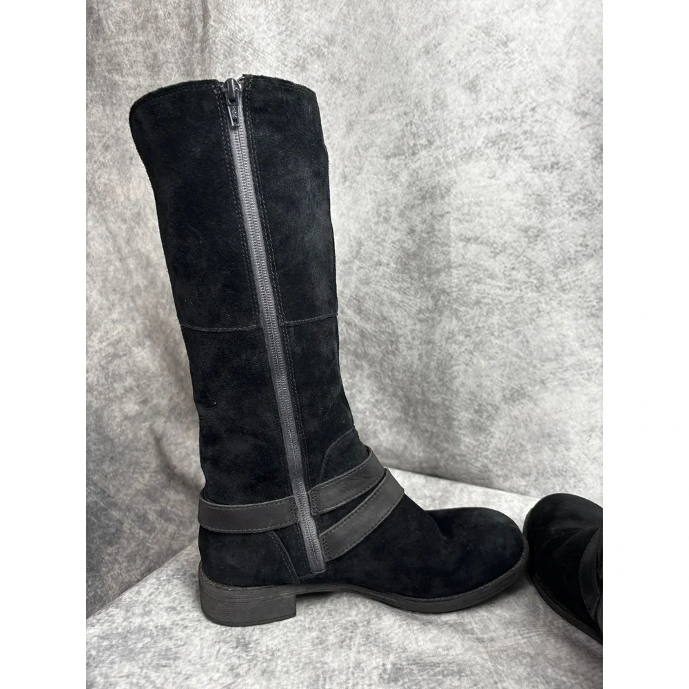 The North Face Women's Bridgeton Black Tall Suede Riding Boots Size 8.5‎